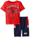 U.S. Polo Assn. Baby Boys' T-Shirt and Mesh Athletic Short