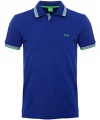 Hugo Boss Green Modern Fit Paddy Polo Shirt Blue