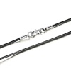 Besteel 2mm Mens Womens Leather Necklace Cord Rope Chain Stainlee Steel Clasp 16-30 Inch