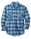 Kingsize Men's Big & Tall Plaid Double-Brushed Flannel Shirt