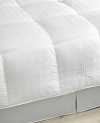 Lauren Ralph Lauren Silver Comfort White 400 Thread Count Glen Plaid FULL/QUEEN Down Comforter