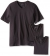 BOSS HUGO BOSS Men's 3-Pack Cotton V-Neck T-Shirt, Black, Medium
