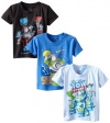Disney Boys' Toy Story Crew-Neck T-Shirt (Pack of Three)