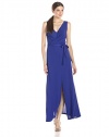 BCBGMAXAZRIA Women's Mae Maxi Dress With Front And Back V-Neck