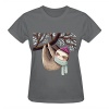Lazy Sloth Eeq Short Shirts For Women Crew Neck
