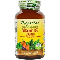 MegaFood - Vitamin D-3 2000 IU, Promotes Healthy Immune Function & Overall Well-being, 90 Tablets (Premium Packaging)