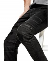 G by GUESS Men's Nicolay Ultra-Slim Destroyed Jeans in Black Wash