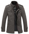 J-SUN-7 Men's Wool Classic Pea Coat Winter Coat