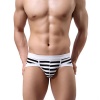 Voberry® Men's Sexy Stripe Boxer Briefs Cotton Underwear shorts Soft Underpants