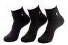 Polo Ralph Lauren Women's 3-Pk Black Classic Crew Socks Sz 9-11 fits shoe 4-10.5