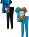 Komar Kids Little Boys' Batman Four-Piece Pajama Set