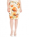 Kasper Women's Plus-Size Floral Printed Skirt