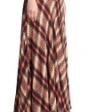 HAUTE HIPPIE Womens Chevron Plaid Silk Hi Lo Maxi Skirt Multi Color 220674E