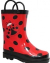 Little Girl's Red Ladybug Rain Boots Sizes - Toddler/Little Kids