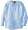 U.S. Polo Assn. Girls' Long Sleeve Broadcloth Shirt with Peter Pan Collar