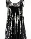 See By Chloe Women's Sleeveless Bubble Dress - Black Polyester