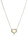 14k Yellow Gold Italian Box Heart Chain Necklace, 16