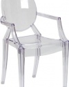 Ghost Chair with Arms in Transparent Crystal