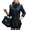 Youseft Women's Faux Leather Stand Collar Slim Fit Down Jacket Hot sell