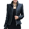 Youseft Women's Faux Leather Slim Fit Puff Down Jacket Hot sell