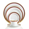 Charter Club Red Rim 5 Piece Place Dinnerware Setting