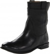 FRYE Women's Paige Short Riding Boot, Black Smooth Vintage Leather, 8 M US