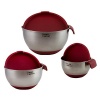 Polar Pantry Stainless Mixing Bowl Set of 3 with Pour Spouts and Lids