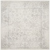 Safavieh Adirondack Collection ADR109C Ivory and Silver Square Area Rug, 10 feet Square (10' Square)