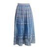 Tibi Womens Silk Blend Pleated A-Line Skirt