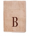 Avanti Linens Premier Linen Block Monogram Bath Towel, Brown, B