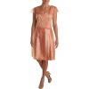 Kay Unger New York Womens Lace Overlay Sheath Cocktail Dress