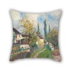 Bestseason Pillowcase Of Oil Painting Alfred Sisley - Un Sentier Aux Sablons (A Path At Les Sablons) 18 X 18 Inches / 45 By 45 Cm,best Fit For Shop,adults,husband,home Theater,bedding,kids Both Sid
