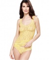 DKNY Signature Lace Camisole Tank Top (731233) Small Yellow