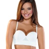 Haby Lingerie Women's Wide Base and Back Strapless Body Underwire Bra