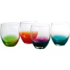 Artland Fizzy Double Old-Fashioned Glass, Multi-Colored, Set of 4