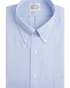 Eagle Men's Non Iron Regular Fit Solid Button Down Collar Dress Shirt, Blue Mist, 16.5 Neck 34-35 Sleeve