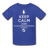 Youth's Keep Clam And RyuuGaWagaTekiWoKurau 5.2 Oz T-shirt RoyalBlue