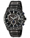 Citizen Eco-Drive Men's AT4007-54E Perpetual Chrono A-T Black Ion Plated Stainless Steel Watch