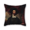 Slimmingpiggy The Oil Painting Barlin, Frederick Benjamin - Rabbi Solomon Hirschel Throw Pillow Case Of ,20 X 20 Inches / 50 By 50 Cm Decoration,gift For Home Office,gf,coffee House,bench,girls,floo