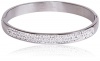 SilverLuxe Genuine Crystal Hinged Bangle Bracelet - Stainless Steel With Crystal (See More Colors)