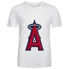 MLB Anaheim Angels Team Logo Crew Neck T Shirts For Men White
