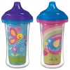 Munchkin Click Lock 2 Count Insulated Sippy Cup, 9 ounce, Bird/Butterfly