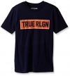 True Religion Boys' Raglan Motto Long Sleeve Tee, Heather Grey, 3T