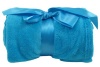 Simplicity Soft Plush Fuzzy Solid Colored Throw Blanket 42x 60, Turquoise Bu