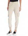 James Jeans Women's Boyfriend Slim Slouch Utility Cargo Pant In Sand Chino