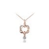 AROUND 101 Swarovski Elements Austrian Crystal Rose Gold Double Water Droplets Pendant Necklace