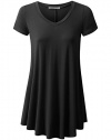 URBANCLEO Womens Basic eLong Tunic Top Mini T-shirt Dress (PLUS Size Available)