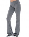 Fold-over Waistband Stretchy Cotton-blend Yoga Pants