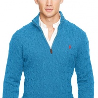 Polo Ralph Lauren Men's Cable-Knit Tussah Silk Sweater