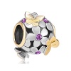 Pugster Crystal Flower Butterfly Charm Bead Fits Pandora Charms Bracelet